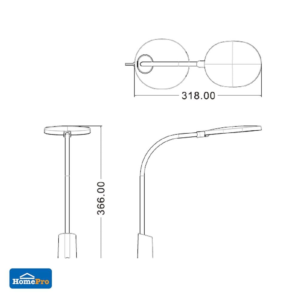 ไฟอ่านหนังสือ LED CARINI LA-D628 12 วัตต์ DAYLIGHT/COOL WHITE/WARM WHITE สีขาว