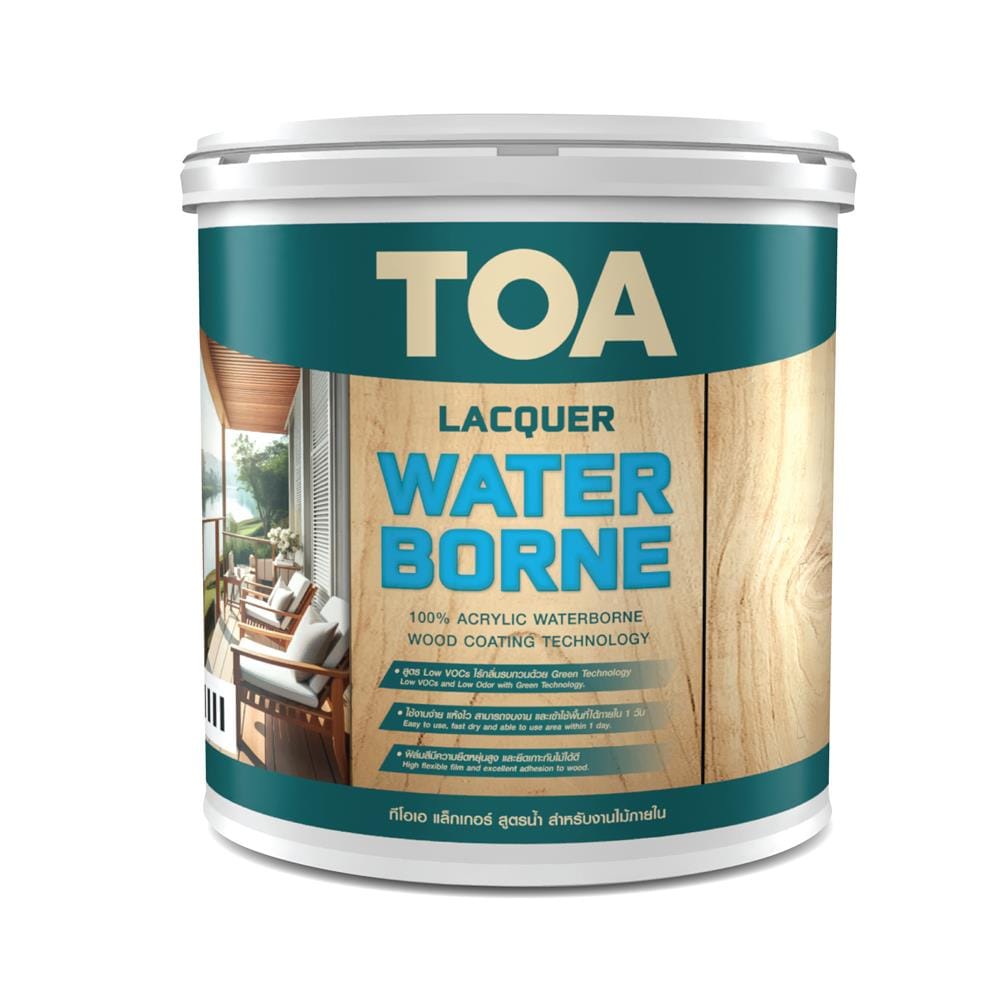 แล็กเกอร์ ชนิดด้าน TOA WATER BORNE WT5000 สีใส 1 แกลลอน