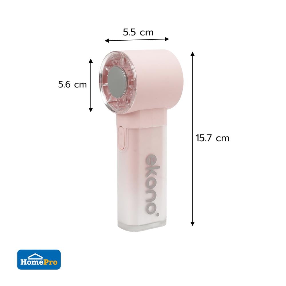 พัดลมพกพา EKONO EK-PTB15 สีชมพู
