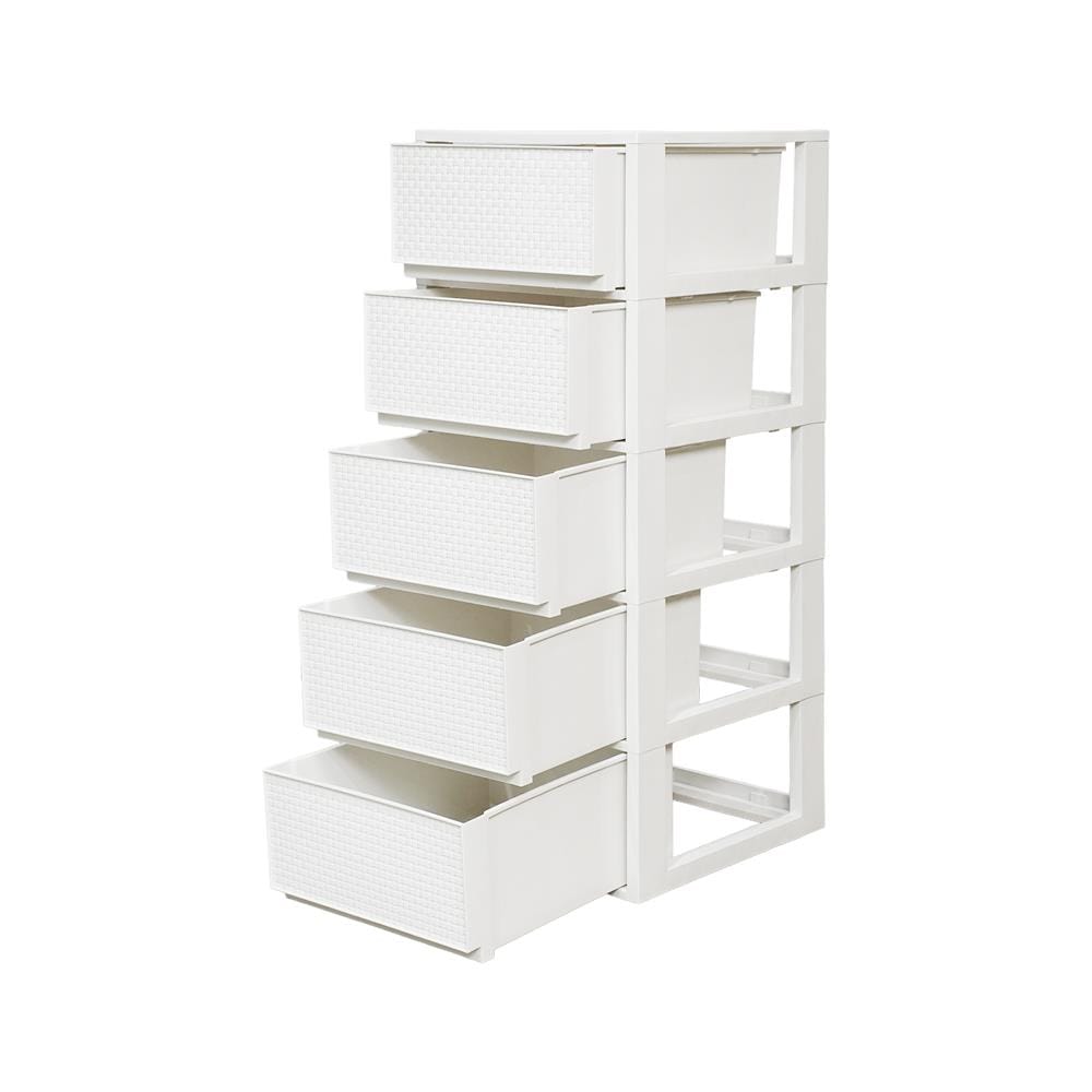 ตู้ลิ้นชัก 5 ชั้น STACKO SAAN 34.2x36.5x85.4 ซม. สีขาว
