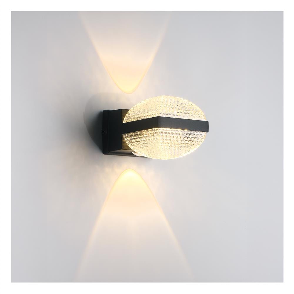 ไฟผนังภายนอก LED CARINI BO-WS03 12 วัตต์ WARM WHITE สีดำ