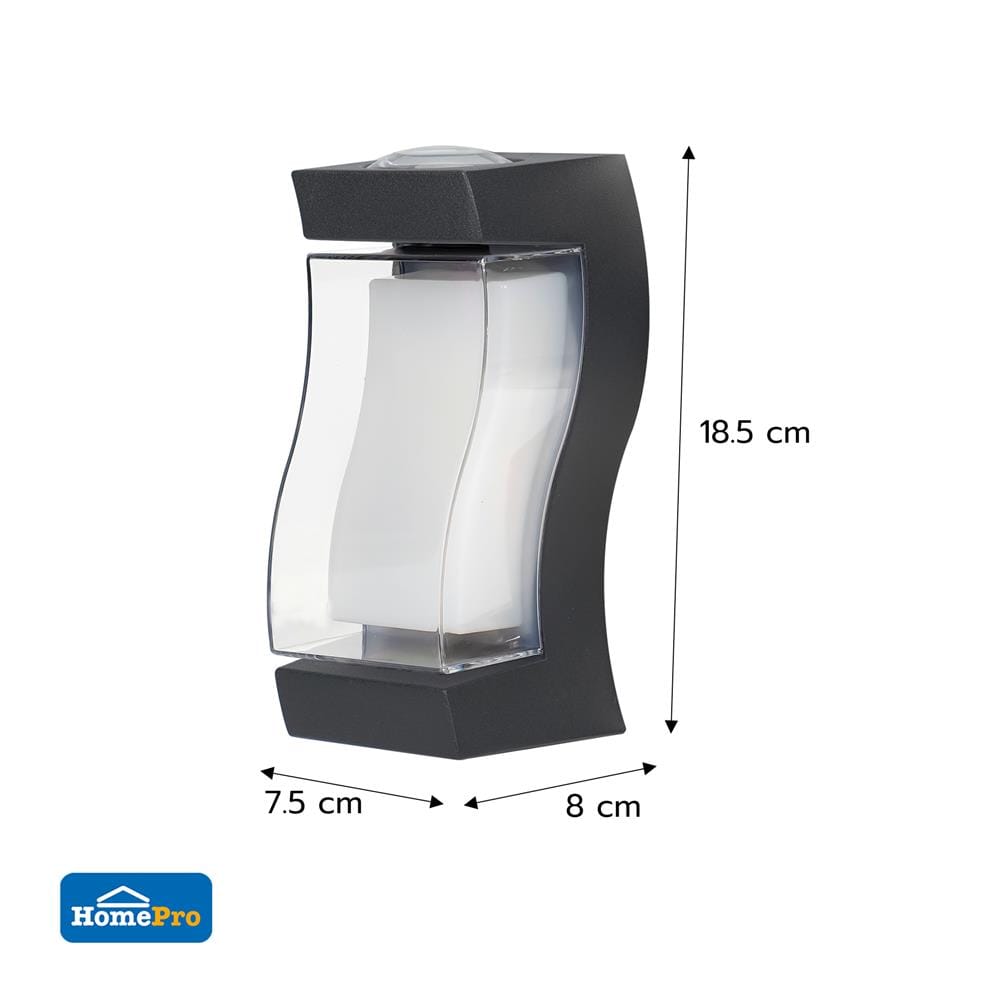 ไฟผนังนอก LED CARINI BO-WL3528 8 วัตต์ WARM WHITE สีดำ
