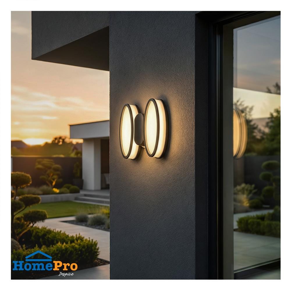 ไฟผนังนอก LED CARINI BO-WL3514 12 วัตต์ WARM WHITE สีดำ