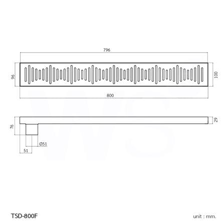 รางน้ำทิ้ง WS TSD-800F 10x80 ซม._1