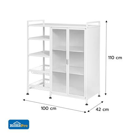 ตู้อเนกประสงค์ CABIN BARE 100x110 ซม. สีขาว_7