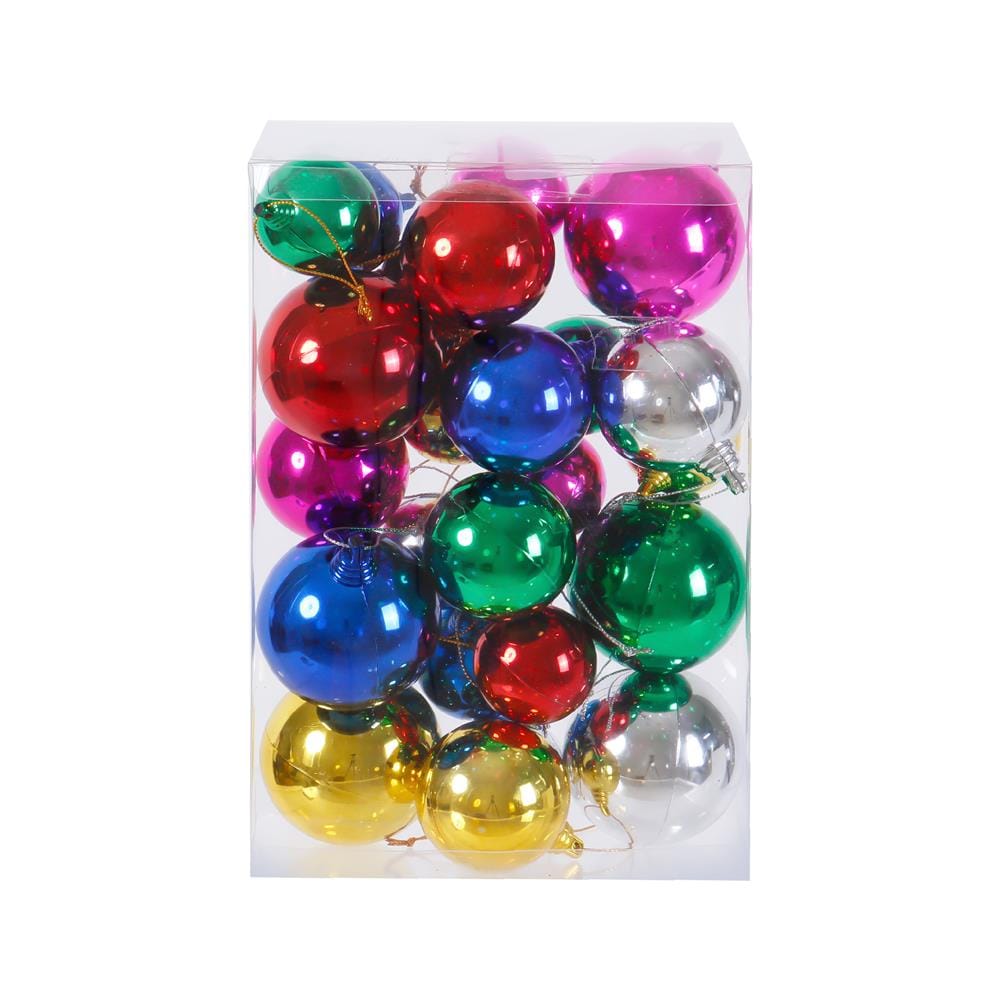 ชุดบอลตกแต่งรวม SIAMXMAS หลากสี (แพ็ก 24 ชิ้น)