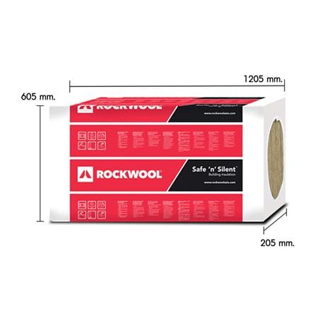 ฉนวนกันเสียง ROCKWOOL SAFE N SILENT PRO 350 หนา 2 นิ้ว 60x5x120 ซม. (แพ็ก 4 ชิ้น)_4