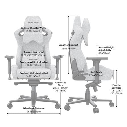 เก้าอี้เกมมิ่ง ANDA SEAT KAISER 2 PRO AD12YXL-17-WB-PV-B01 สีขาว_4