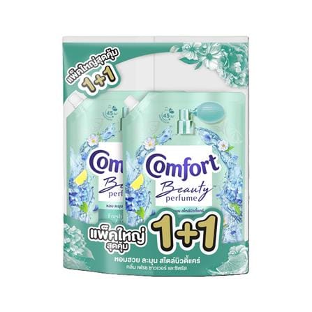 น้ำยาปรับผ้านุ่ม COMFORT BEAUTY PERFUME 1,000 มล. เฟรชชาวเวอร์และซิตรัส (แพ็ก 1+1)_0