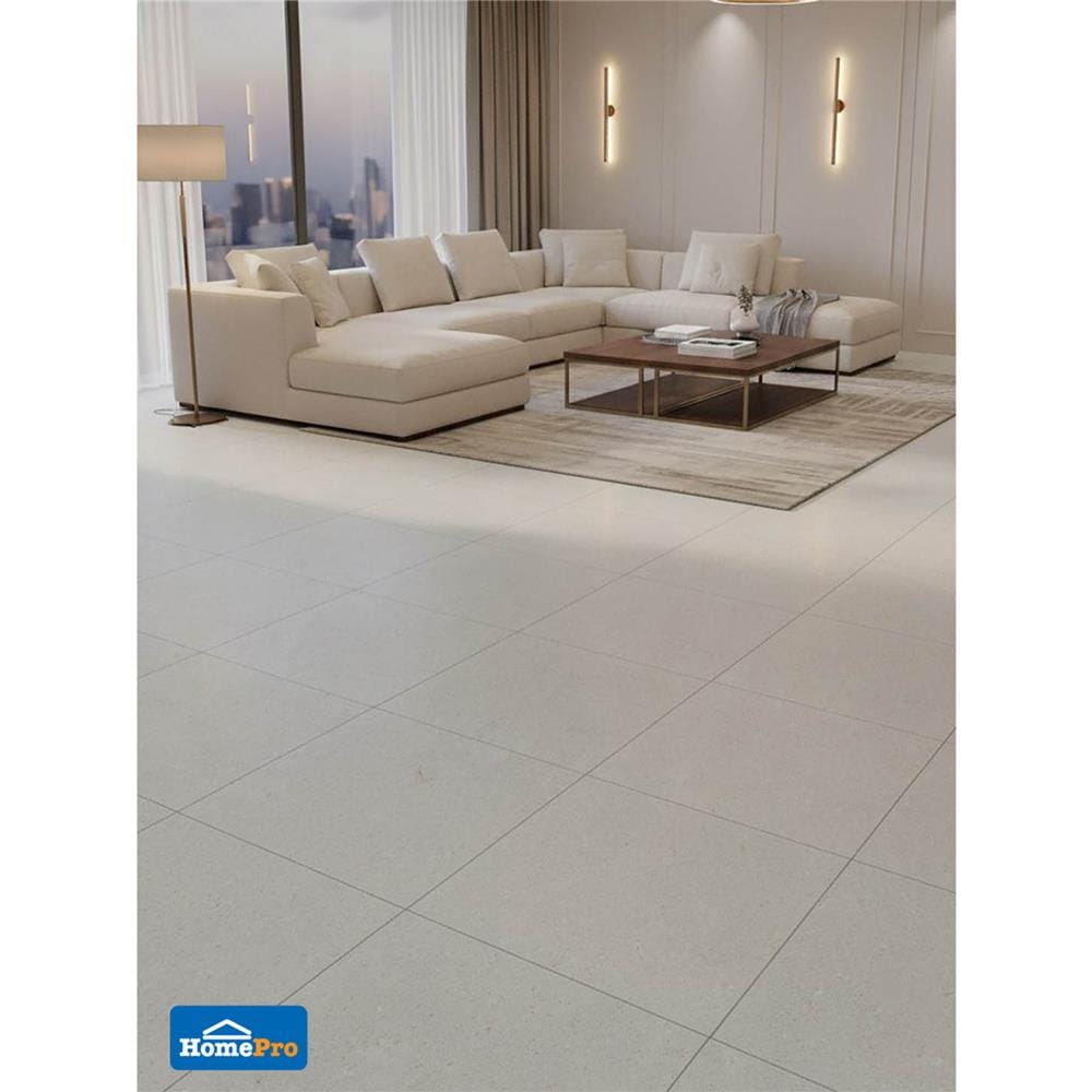 กระเบื้องพื้นพอร์ซเลน 60x60ซม. COTTO เบเนเวนโต้ เทา ซาติน PM 1.44 ตร.ม.