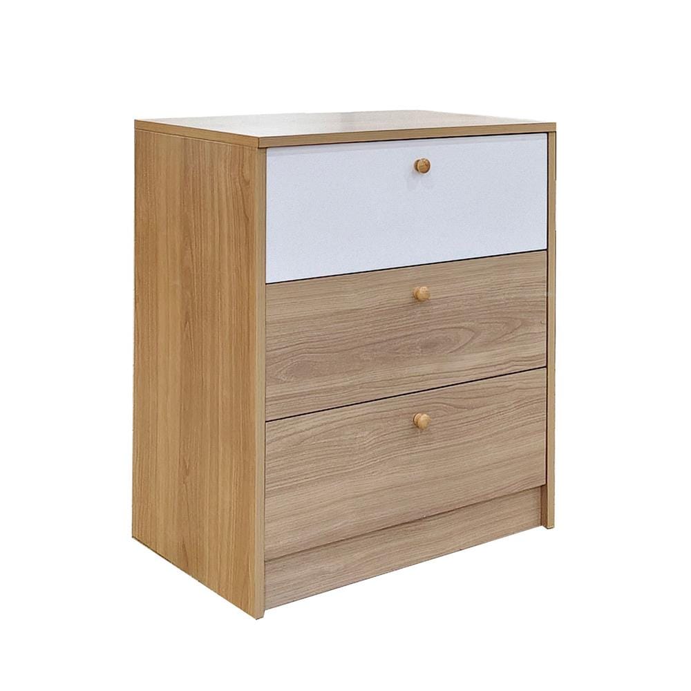 ตู้ลิ้นชัก 3 ลิ้นชัก FURDINI KEPT สี NATURAL OAK/ขาว