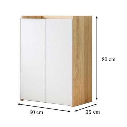 ตู้รองเท้า FURDINI KEPT 60 ซม. สี NATURAL OAK/ขาว_3
