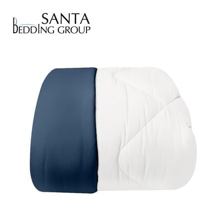 ผ้านวม SANTA BEDDING 70x90 นิ้ว สี WHITE/NAVY BLUE_0