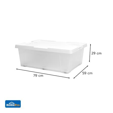 กล่องเก็บของ STACKO MORI SIZE L 85 ลิตร สีขาว/ใส_6