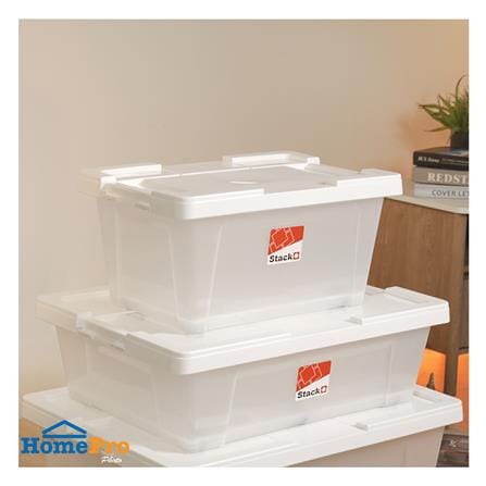 กล่องเก็บของ STACKO MORI SIZE S 35 ลิตร สีขาว/ใส_5