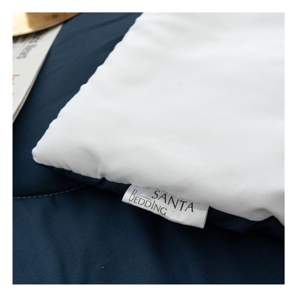 ผ้านวม SANTA BEDDING 100x90 นิ้ว สี WHITE/NAVY BLUE