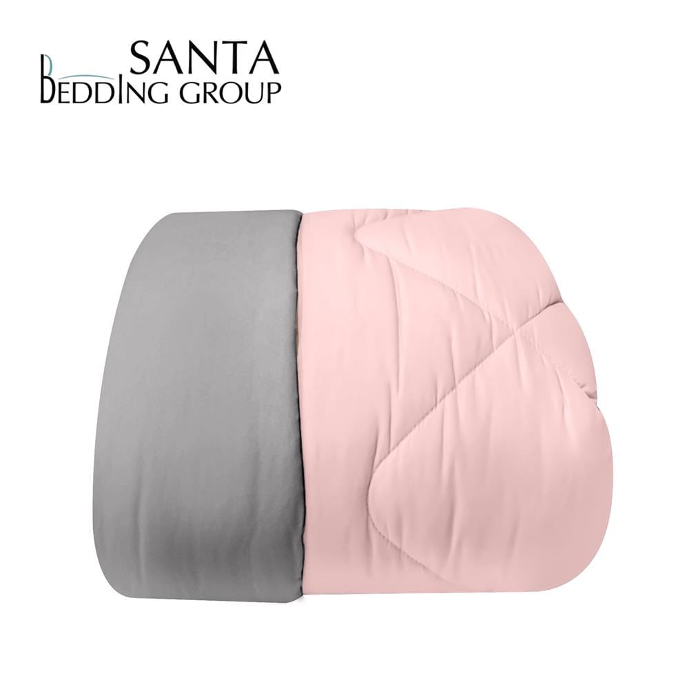 ผ้านวม SANTA BEDDING 100x90 นิ้ว สี GREY/PINK