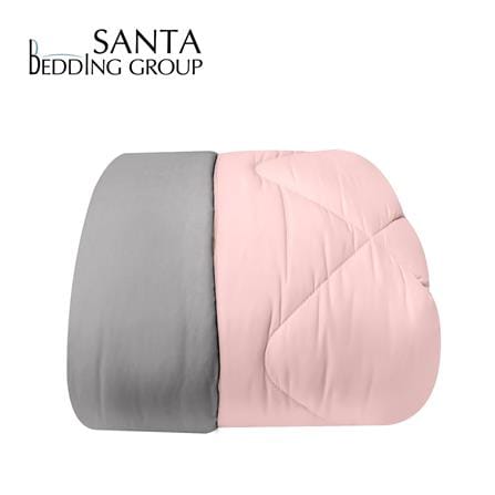 ผ้านวม SANTA BEDDING 100x90 นิ้ว สี GREY/PINK_0