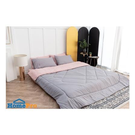 ผ้านวม SANTA BEDDING 100x90 นิ้ว สี GREY/PINK_3