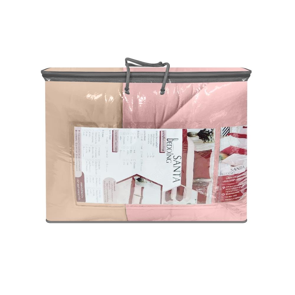 ชุดผ้าปูที่นอน 5 ฟุต (ชุด 6 ชิ้น) SANTA BEDDING สี PINK/BROWN