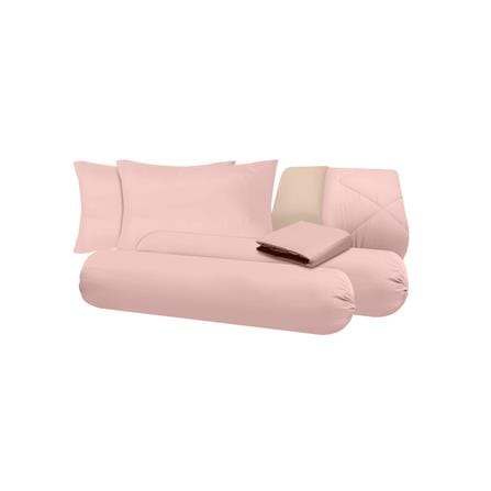 ชุดผ้าปูที่นอน 5 ฟุต (ชุด 6 ชิ้น) SANTA BEDDING สี PINK/BROWN_3