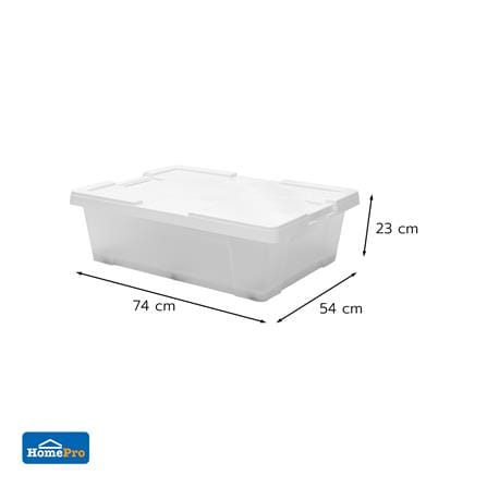 กล่องเก็บของ STACKO MORI SIZE M 50 ลิตร สีขาว/ใส_6