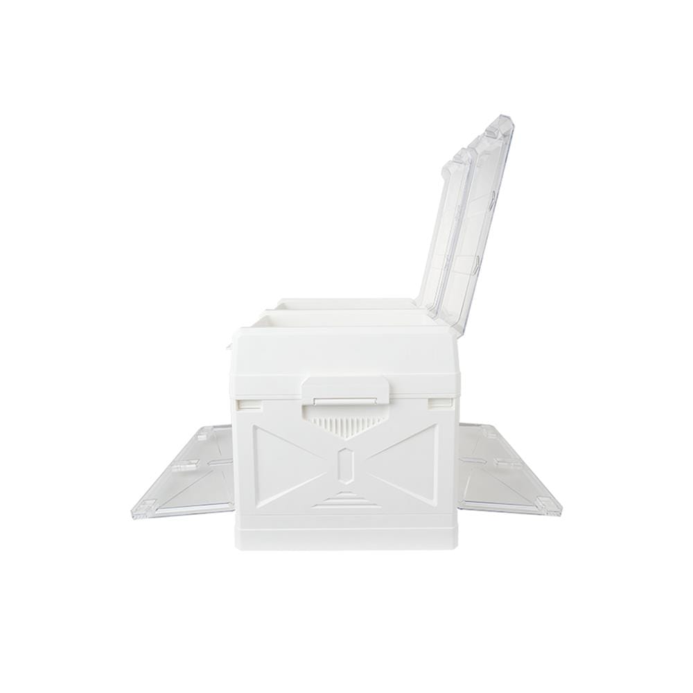 กล่องเก็บของพับได้ STACKO GLAM SIZE S 48.5x31x32 ซม. สีขาว
