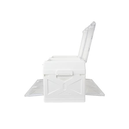 กล่องเก็บของพับได้ STACKO GLAM SIZE S 48.5x31x32 ซม. สีขาว_2