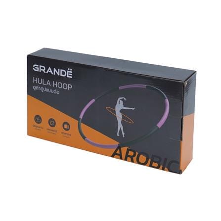 ฮูลาฮูป แบบต่อชิ้น GRANDE 94 ซม. สีชมพู/เทา_3