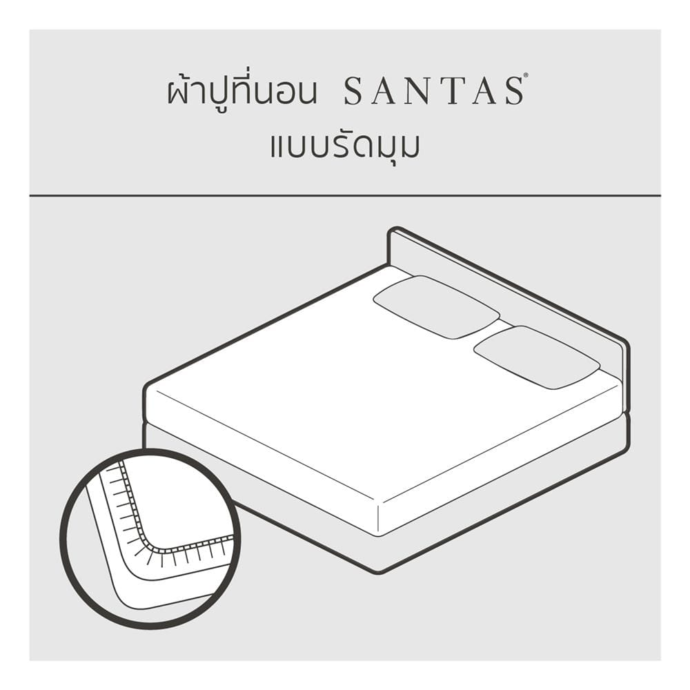 ชุดผ้าปูที่นอน 6 ฟุต (ชุด 5 ชิ้น) SANTAS TEXIMA MUDITA CR