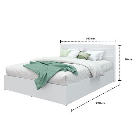 ชุดห้องนอน 5 ฟุต KONCEPT HAMAKO 59064090 สีขาว_6
