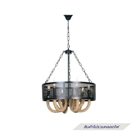 ไฟช่อ LUMAX 01-02978 สีดำ/น้ำตาล 6 หัว