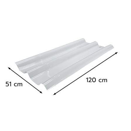 แผ่นโปร่งแสง ลอนคู่ ผิวเรียบ SUNSHIELD 1.2 มม. 0.51x1.2 ม. สีขาว_5