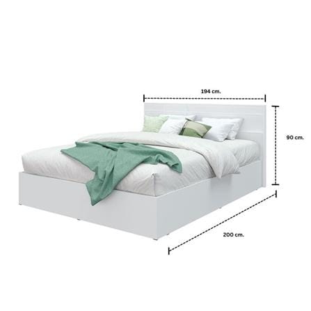 ชุดห้องนอน 6 ฟุต KONCEPT HAMAKO 59064091 สีขาว_6