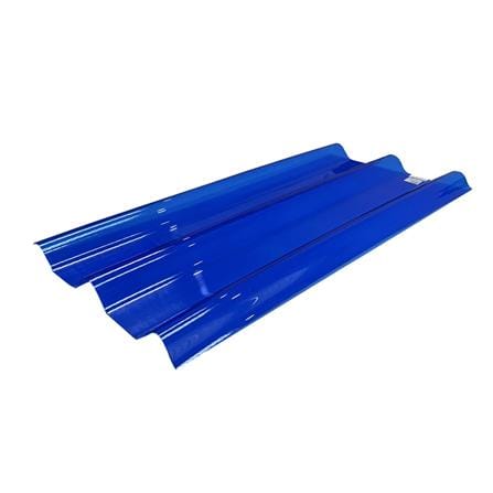 แผ่นโปร่งแสง ลอนคู่ ผิวเรียบ SUNSHIELD 1.2 มม. 0.51x1.2 ม. สีน้ำเงิน_1