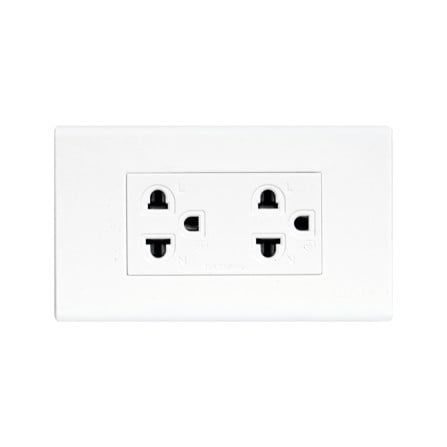 ชุดเต้ารับคู่ 3 ขา ELECKTA CPS-116 BASIC สีขาว_2