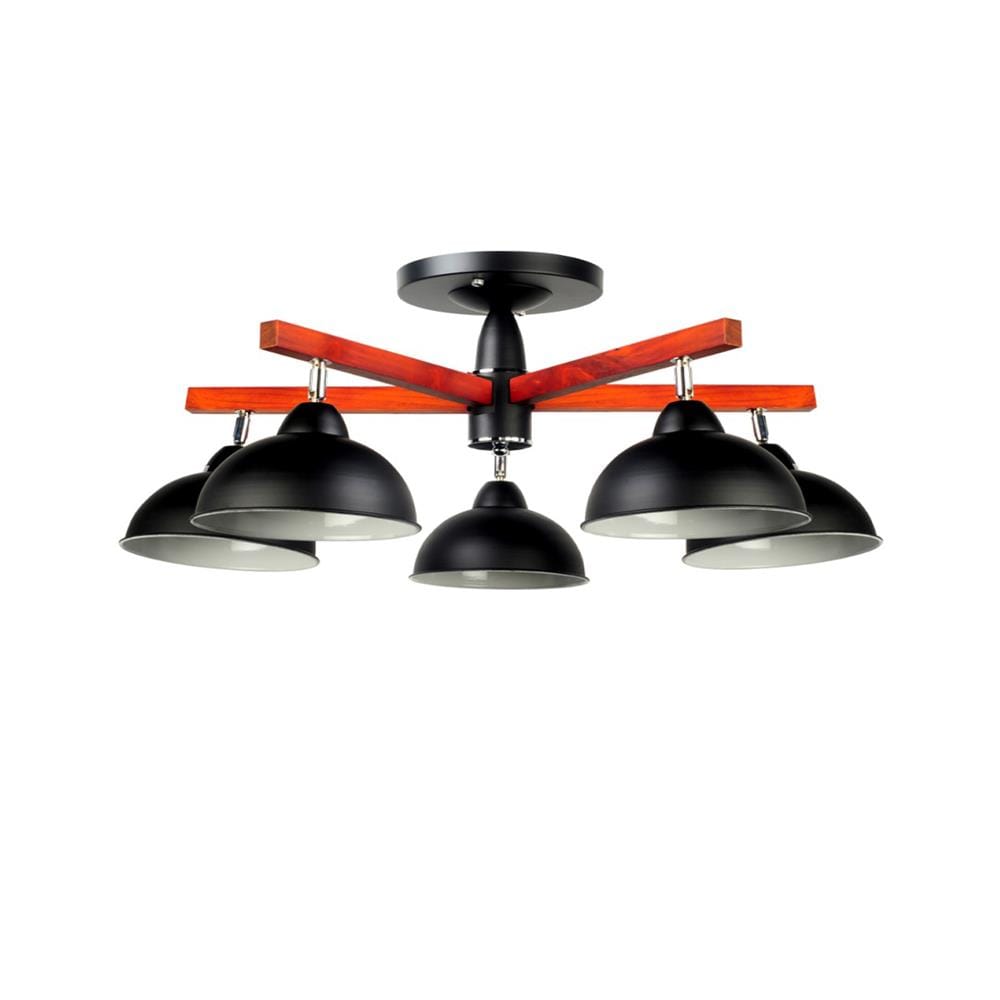 ไฟช่อ LUMAX 01-02557 สีดำ/น้ำตาล 5 หัว