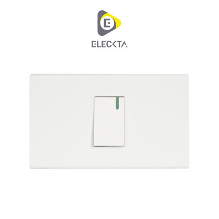 ชุดสวิตช์ทางเดียว 1 ช่อง  ELECKTA 111 BASIC สีขาว_0