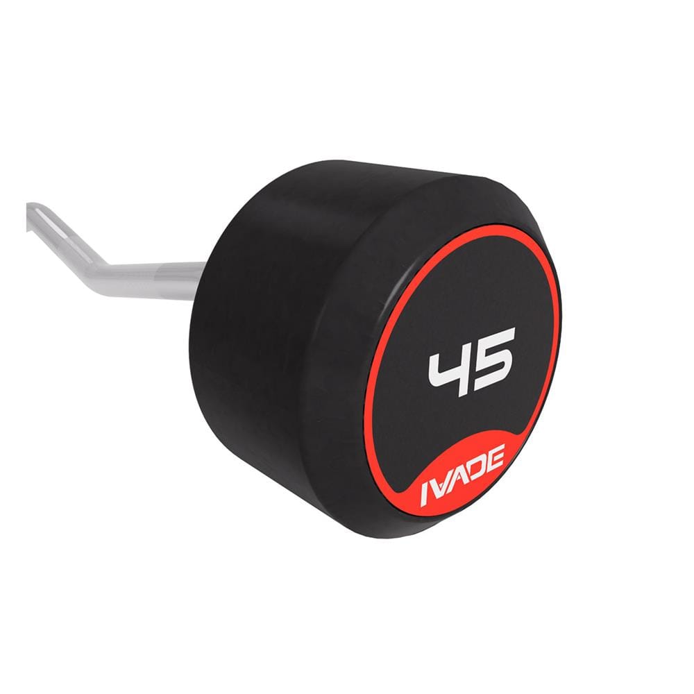 บาร์เบลแกนหยักหุ้มยาง IVADE 45 กก. (1 ชิ้น)