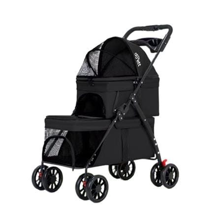 รถเข็นสัตว์เลี้ยง DPETT FOLDX สีดำ_0