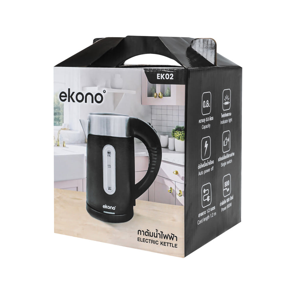 กาต้มน้ำไฟฟ้า EKONO EK02 0.8 ลิตร