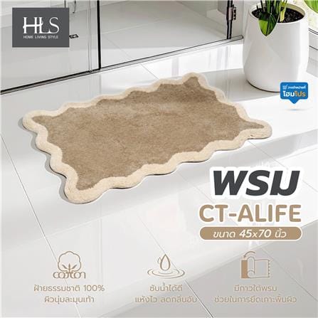 พรม HOME LIVING STYLE CT-ALIFE 45x70 ซม. สีน้ำตาล_5