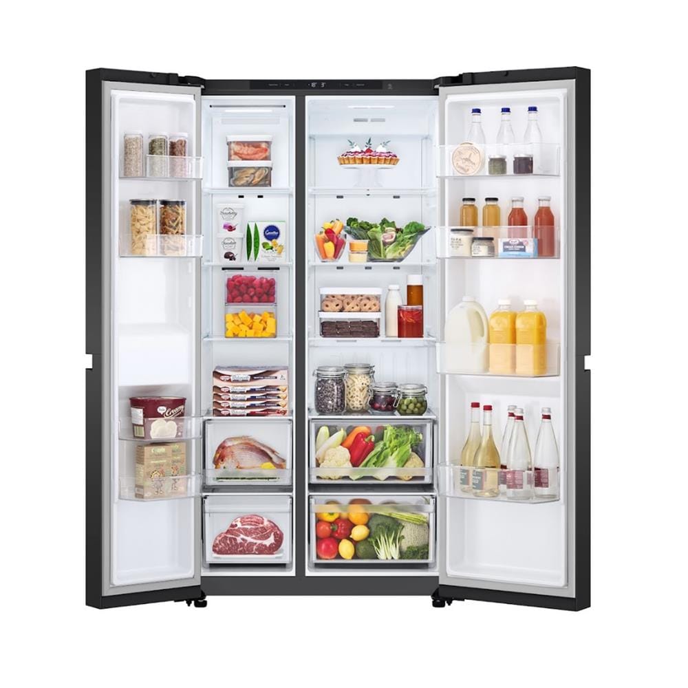 ตู้เย็น SIDE BY SIDE LG GC-B257KGHW.ABMPLMT 23.4 คิว สีดำ
