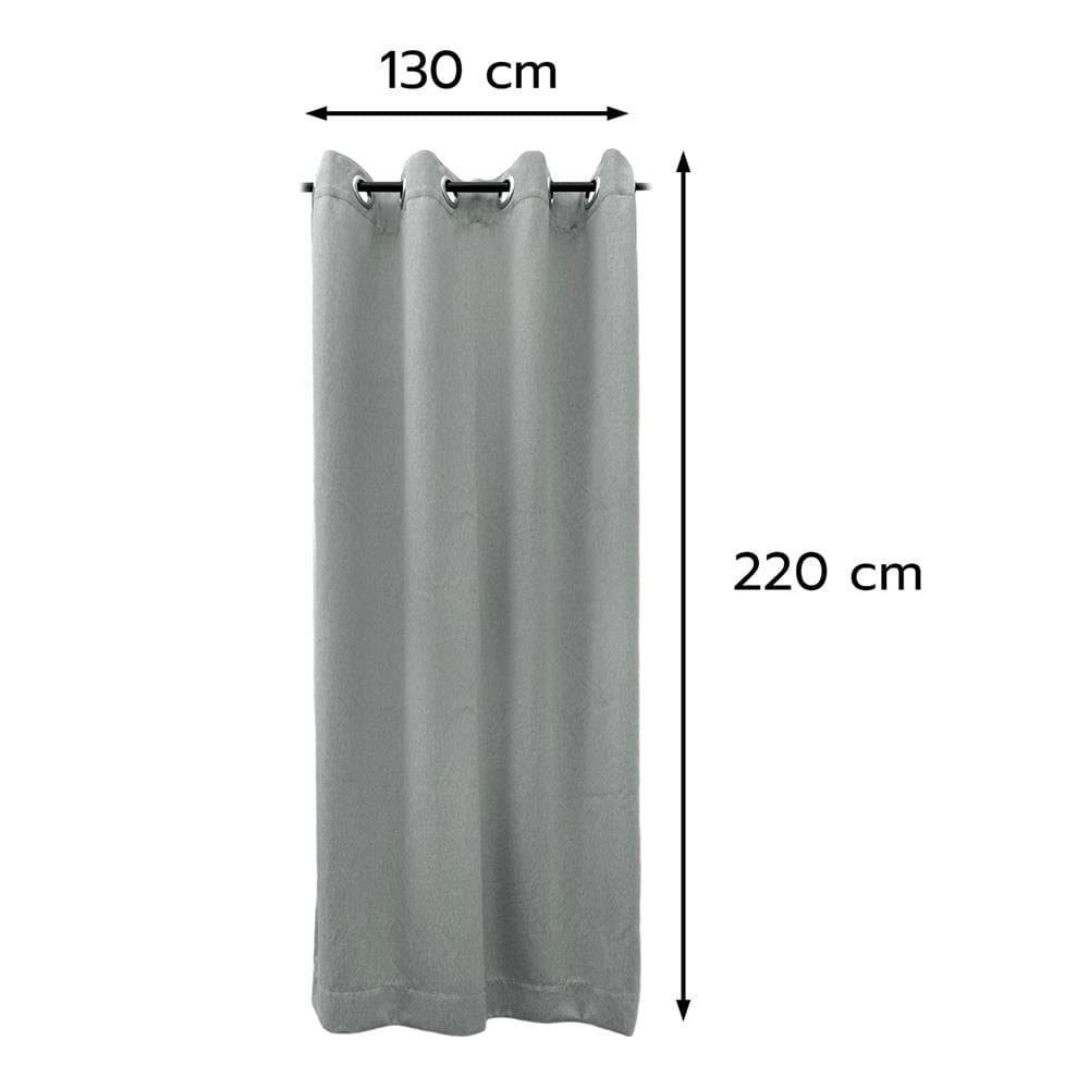 ผ้าม่าน EYELET HOME LIVING STYLE SOLID UV 130x220 ซม. สีเทา
