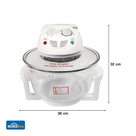 หม้ออบลมร้อน EKONO EKN HB-8015 12 ลิตร สีขาว_6