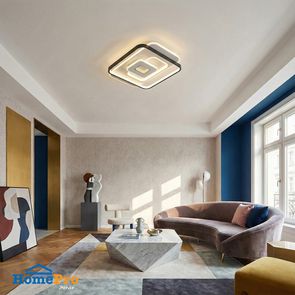 ไฟเพดาน LED CARINI CR123 20 นิ้ว 52 วัตต์ DAYLIGHT/COOL WHITE/WARM WHITE สีขาว