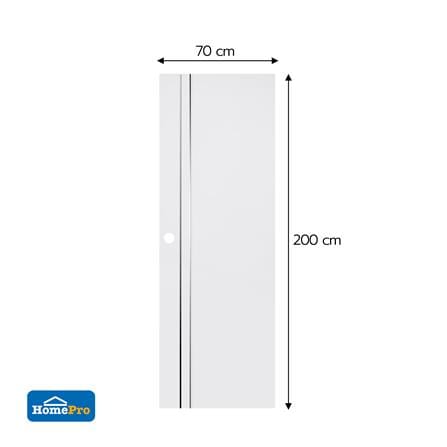 ประตูห้องน้ำ UPVC เจาะลูกบิด AZLE AZ 1-WH 70x200 ซม. สีขาว_5