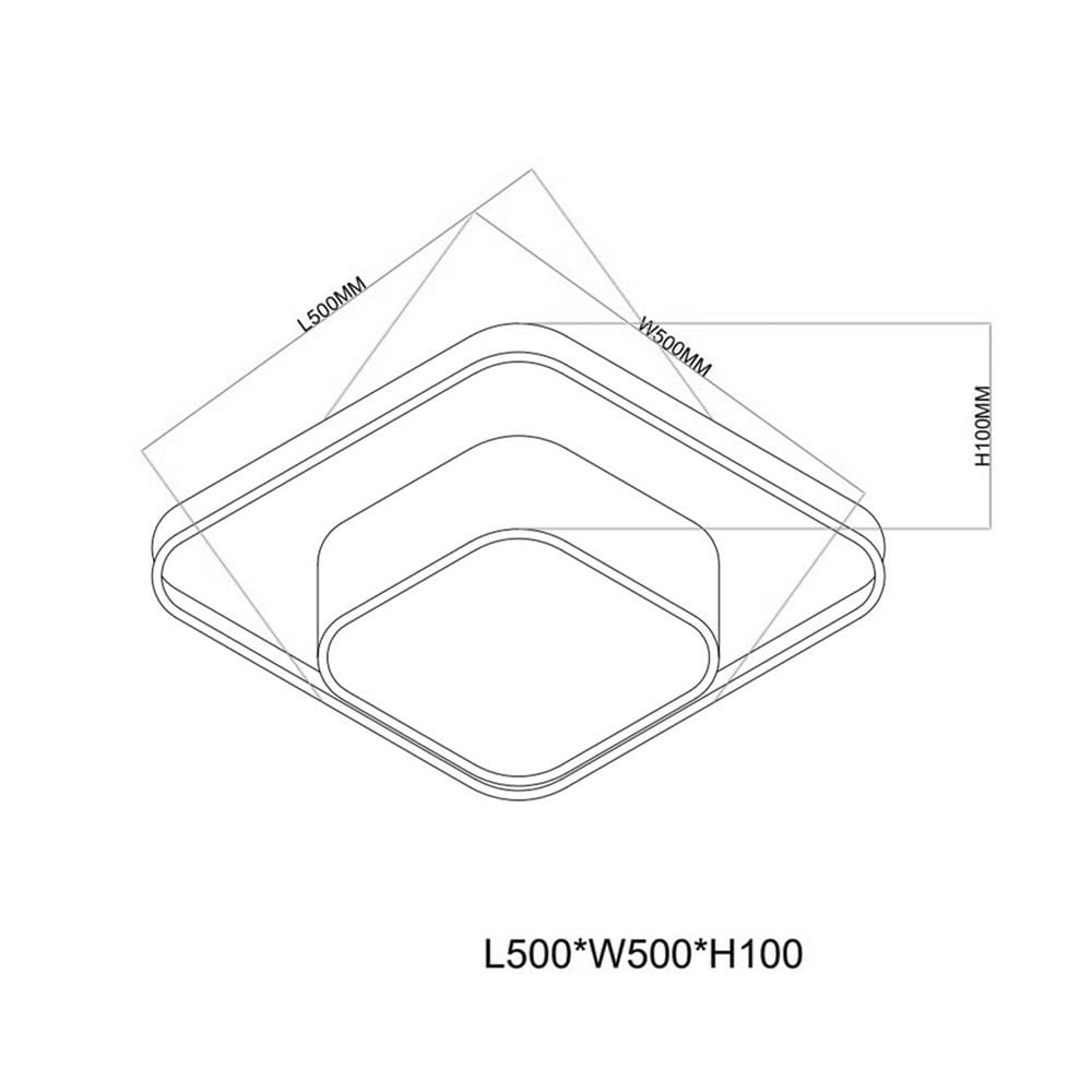 ไฟเพดาน LED CARINI CR121  20 นิ้ว 54 วัตต์ DAYLIGHT/COOL WHITE/WARM WHITE สีขาว