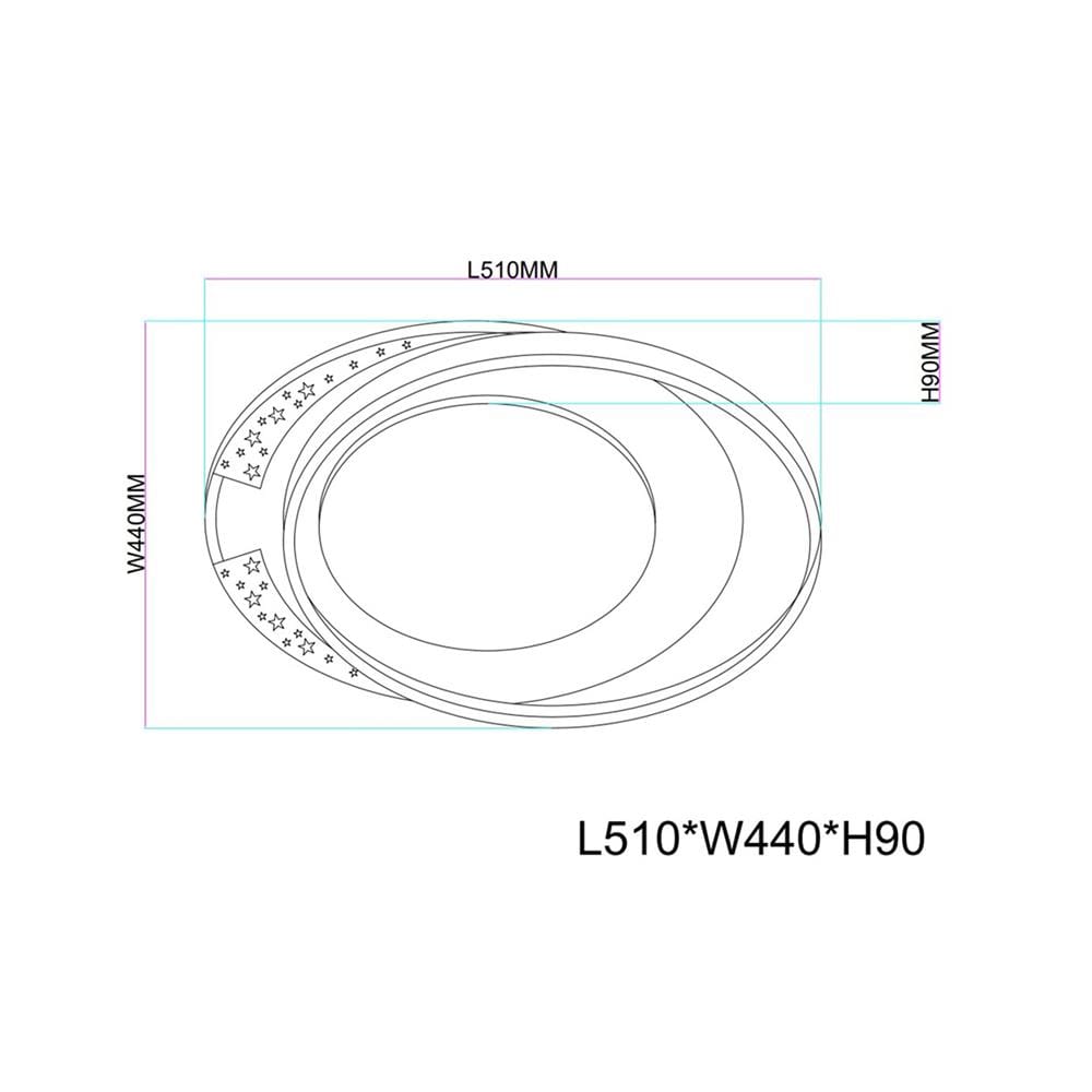 ไฟเพดาน LED CARINI CR122 20 นิ้ว 54 วัตต์ DAYLIGHT/COOL WHITE/WARM WHITE สีขาว