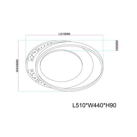 ไฟเพดาน LED CARINI CR122 20 นิ้ว 54 วัตต์ DAYLIGHT/COOL WHITE/WARM WHITE สีขาว_3